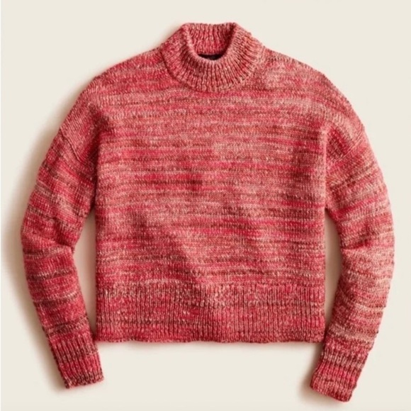 J. Crew 90's style Space-dyed mockneck sweater SZ small Grunge Y2K Preppy - Picture 2 of 14